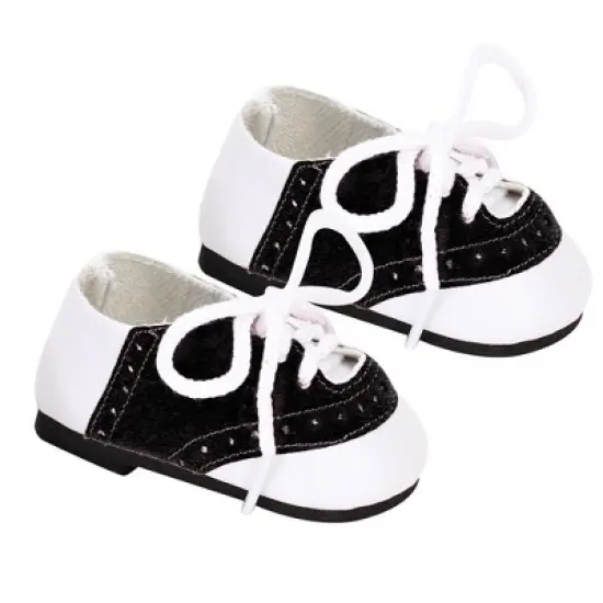 Sophia&rsquo;s Saddle Shoes for 18&rdquo; Dolls, Black/White image {1}