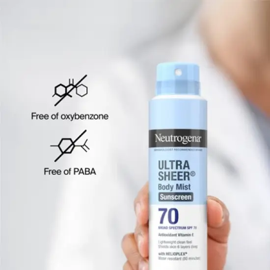 Neutrogena Ultra Sheer Sunscreen Spray, SPF 70, 5oz image {7}