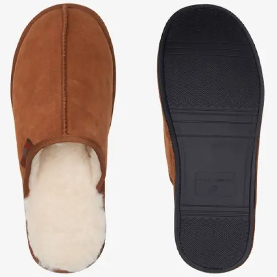 Alpine Swiss Halden Mens Genuine Suede Memory Foam Scuff Slippers image {4}