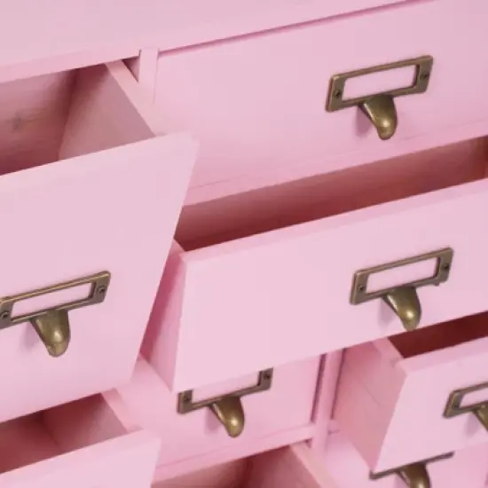 YIYIBYUS Desk Drawer Organizer, Storage Box with 12 Drawers, Storage Drawers, Pink image {3}