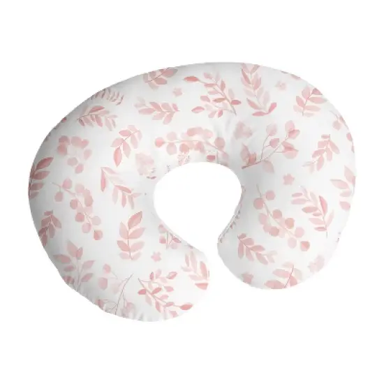 Sweet Jojo Designs Girl Support Nursing Pillow Cover (Pillow Not Included) Botanical Pink and White image {6}
