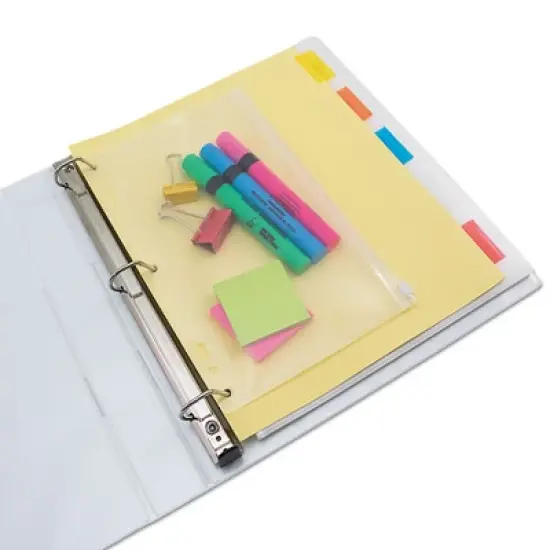Angler's Zip-All Ring Binder Pocket, 6 x 9.5, Clear image {1}
