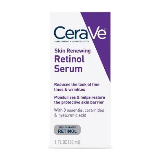CeraVe Skin Renewing Retinol Face Serum for Fine Lines and Wrinkles - 1oz image {2}
