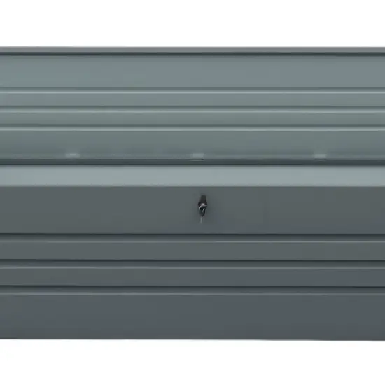 260 Gallon Outdoor Metal Poolside Deck Box,Extra Large Waterproof Storage Box with Lockable Storage Container,Modern Patio Storage Box-Coolbibila image {6}