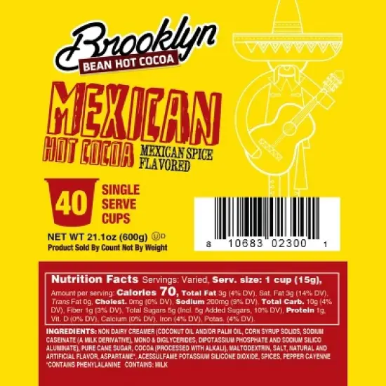 Brooklyn Beans Mexican Cocoa Hot Chocolate Flavored Pods, 2.0 Keurig, 40 Count image {2}