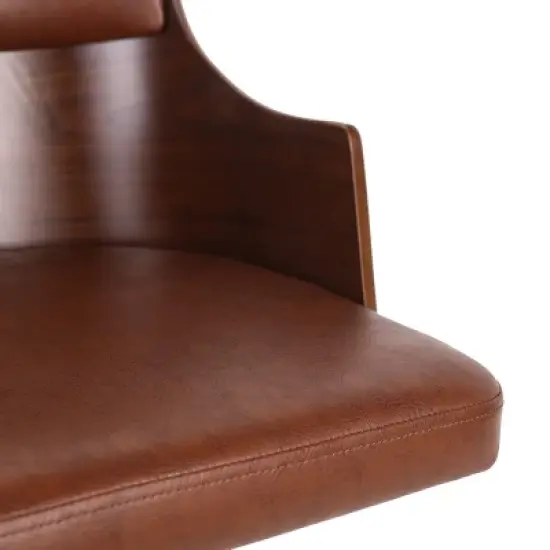 Rhine Mid-Century Modern Upholstered Swivel Office Chair - Christopher Knight Home image {4}