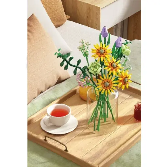 Contixo BK04 Sunflower Bouquet Floral Collection Building Block Set - 975 PCS image {4}