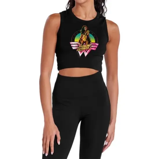 Women's Wonder Woman 84 Color Pop Sleeveless Crop Top Tank image {5}
