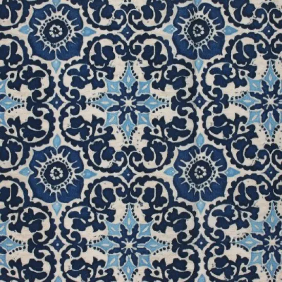 Indoor/Outdoor 2pc Woodblock Prism Blue Squared Corners Seat Cushion - Pillow Perfect image {5}