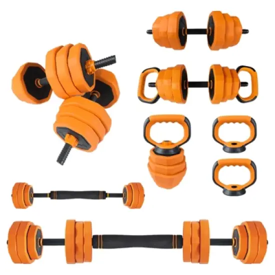 4 in 1 Adjustable Weight Dumbbell Set, 44/66/88lbs Free Weight Set with Connector, Dumbbells Set Used as Barbell, Kettlebell, Push up Stand image {7}