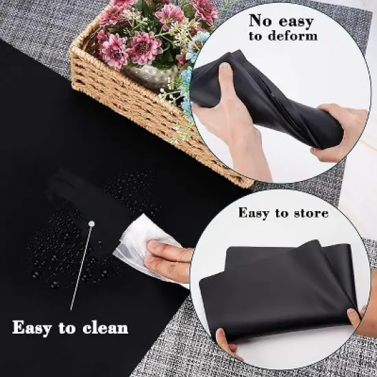 JDICTION Extra Large Silicone Craft Mat 27.5" x 19.6" - Jewelry Resin Casting Mold & Heat Resistant Table Protector, Non-Skid Black image {5}