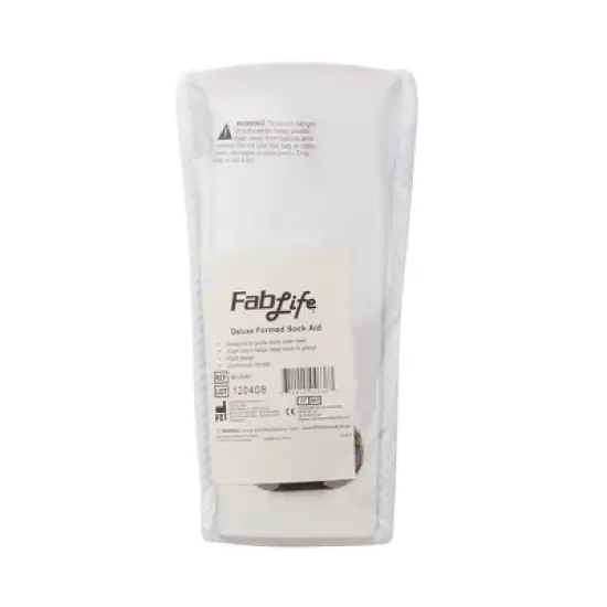 FabLife Deluxe Sock / Stocking Aid 12 X 8 X 10 Inch White / Black Continuous Loop Handle / Formed 86-0040 1 Each image {2}