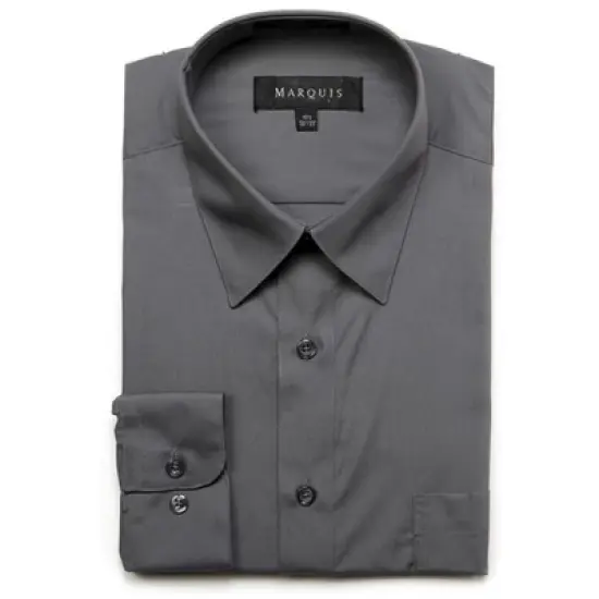 Marquis Men's Long Sleeve Regular Fit Big & Tall Size Dress Shirt image {6}