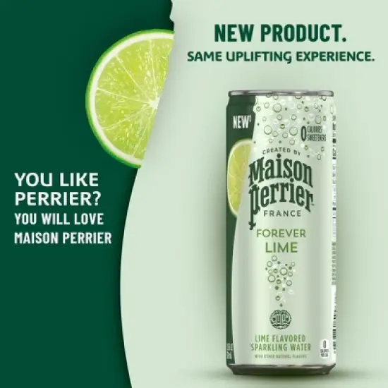 Maison Perrier Lime Sparkling Water - 8pk/11.15 fl oz Cans image {11}