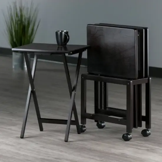 5pc Allen Snack Table Set Coffee - Winsome Wood image {11}