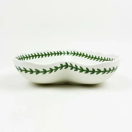 Portmeirion Botanic Garden 8.5" Scalloped Heart Shaped Dish, Cyclamen Motif - Durable Porcelain Serveware with Chip-Resistant Glaze, Dishwasher Safe image {3}