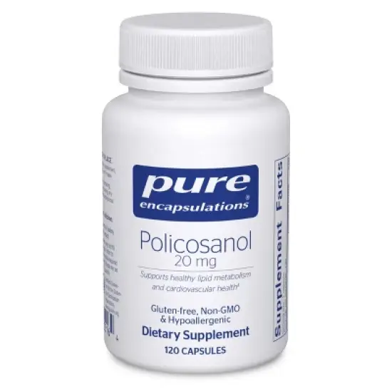Pure Encapsulations Policosanol 20 mg - Hypoallergenic Supplement Supports Healthy Lipid Metabolism and Cardiovascular Function - 120 Capsules image {8}