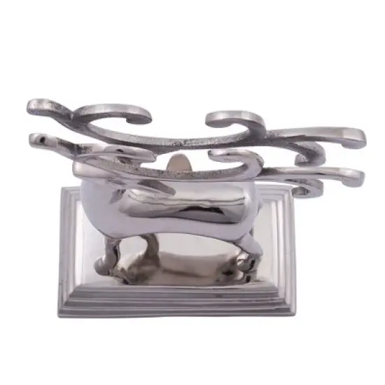 Kurt Adler Silver Reindeer Stocking Hanger image {4}