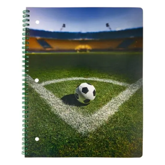 Lena + Liam Subject Notebook Soccer Ball in Corner of Field, School Supplies image {3}