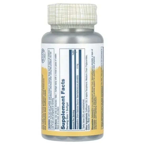 Solaray Astaxanthin, 4 mg, 60 Softgels image {2}