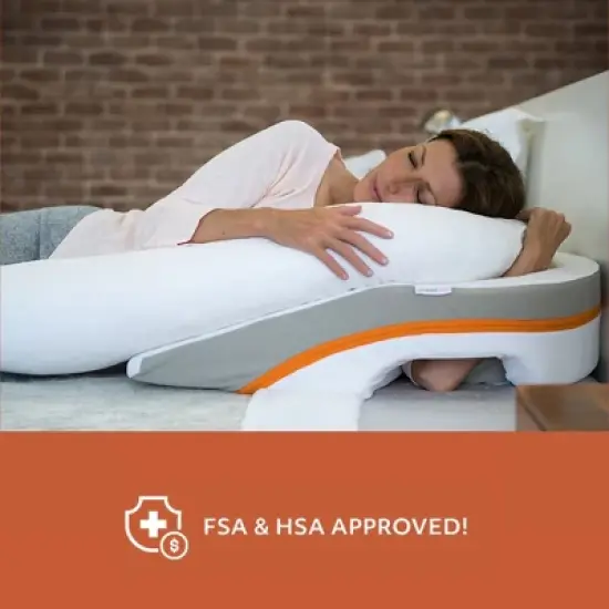 MedCline Reflux Relief System, Bundle - Bed Wedge Pillow for Acid Reflux Relief, Full Body Pillow + Extra Cases image {1}