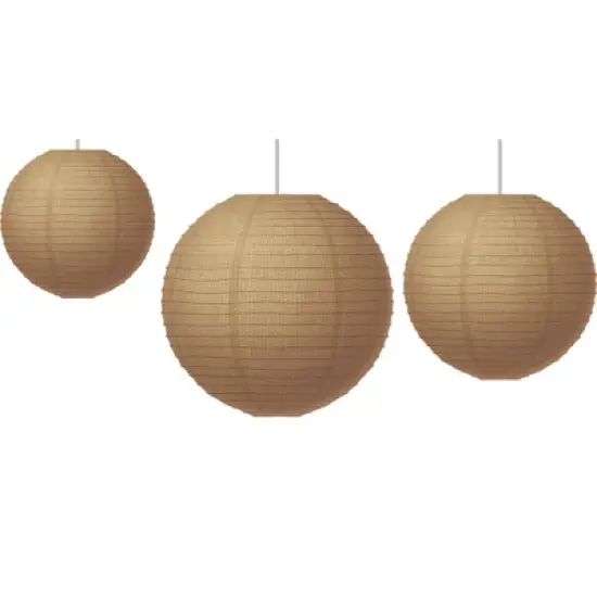 Teacher Created Resources&reg; Burlap Design Paper Lanterns, Pack of 3 image {1}