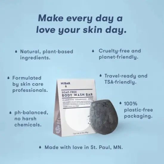 HiBAR Soap-Free Body Wash - Clarify - 3oz image {6}