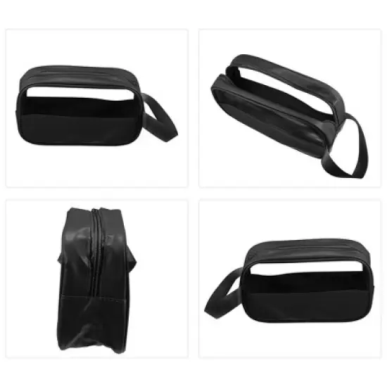 Unique Bargains Large Travel Zipper Clear Portable Makeup Organizer Bag 1 Pc image {5}