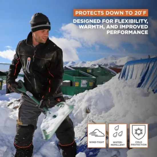 RefrigiWear Men's Insulated PolarForce Hybrid Fleece Jacket with HiVis Piping image {3}