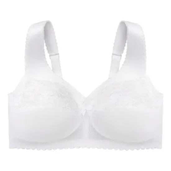 Glamorise Womens MagicLift Original Support Wirefree Bra 1000 White image {3}