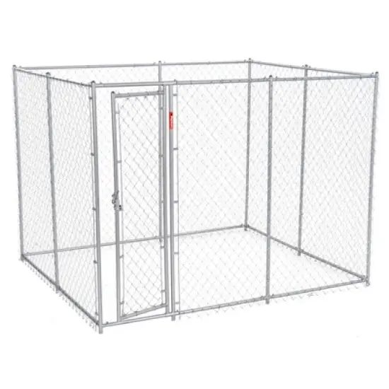 Lucky Dog Adjustable Heavy Duty Outdoor Galvanized Steel Chain Link Dog Kennel Enclosure with Latching Door, and Raised Legs image {8}