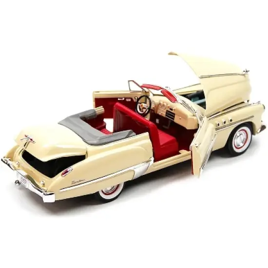 1949 Buick Roadmaster Cream with Red Interior 1/18 Diecast Model Car by Motormax image {2}