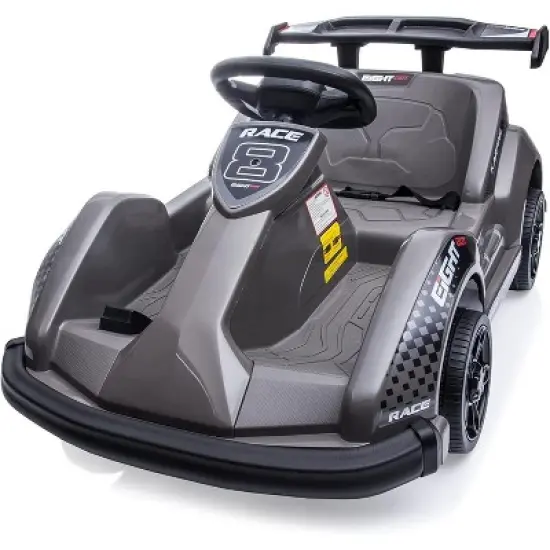 Costway 6V Electric Go Kart for Kids Electric Ride On Car w/ 2.4G Remote Control w/Soft Start Sound and Music Function image {9}