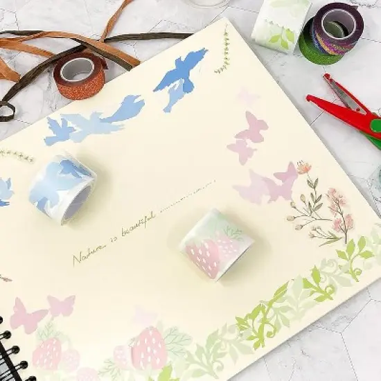 Wrapables Decorative Adhesive Scenic Pattern Hollow Sticker Tape image {4}