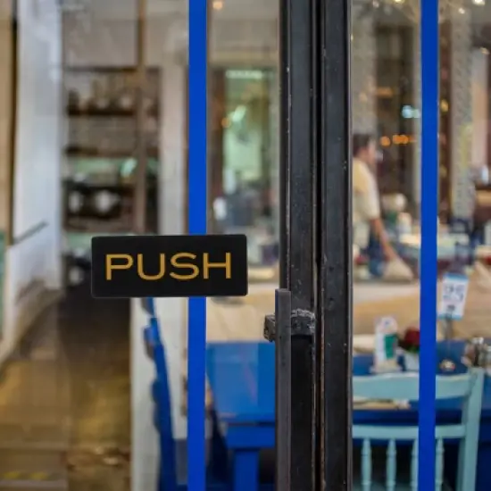 Unique Bargains Acrylic Self-Adhesive Decor Home Push Pull Door Sign 3 Pairs image {2}