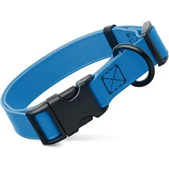 Dogline Biothane Waterproof Collar with QR Buckle Dogline Blue image {6}
