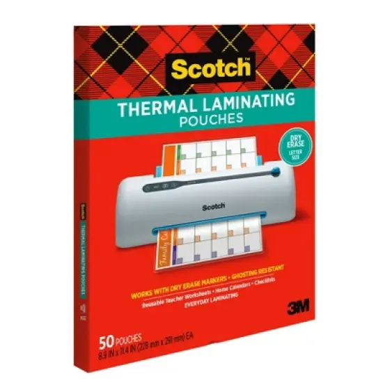 Scotch&reg; Dry Erase Thermal Laminating Pouches - 50 Count image {7}