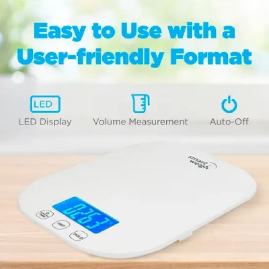 Smart Weigh Digital Food Scale - White image {3}
