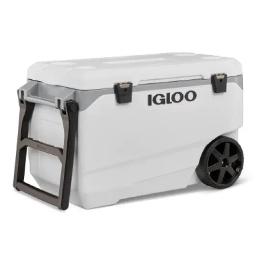 Igloo Latitude 137 Cans 90 Quart Rolling Cooler - White: Polyethylene, Tow Handle image {14}