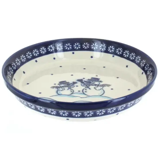 Blue Rose Polish Pottery 879 Zaklady Pie Plate image {7}
