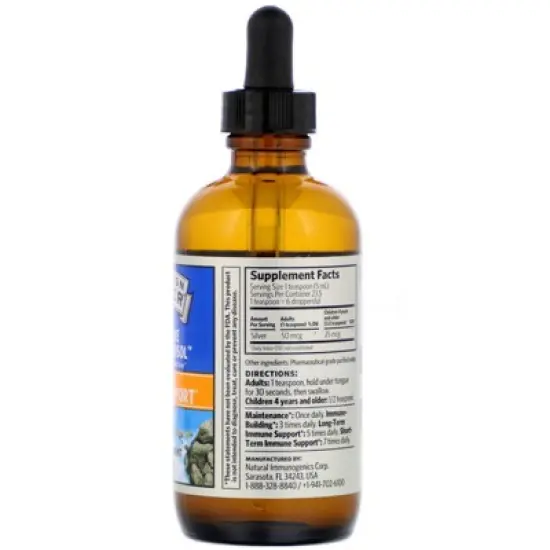 Sovereign Silver Bio-Active Silver Hydrosol Dropper-Top, Daily + Immune Support, 10 ppm, 4 fl oz (118 ml), Dietary Supplements image {3}