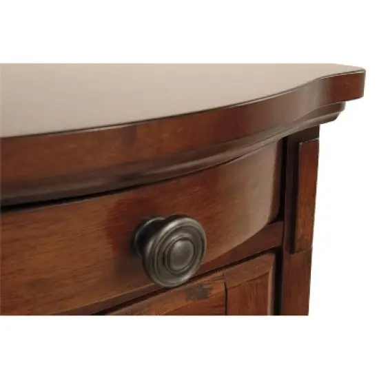 Laflorn Chairside End Side Table with USB Ports and Outlets Medium Brown - Signature Design by Ashley image {7}