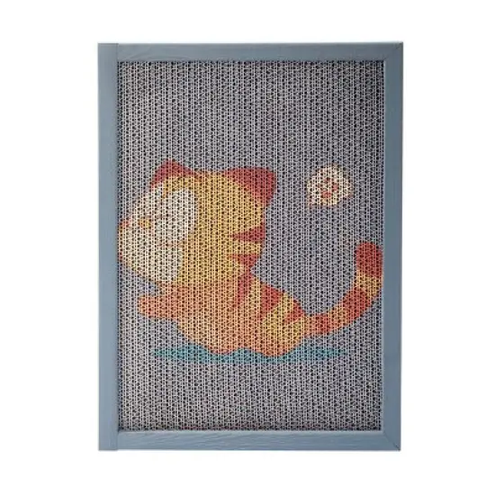 FURNIinspire Pet Scratcher Cat Scratching Pad with Decorative Designs and Eco Friendly Replaceable Panels, 7 Pieces, Multicolored, 11.6"*1.2"*16.5" image {5}