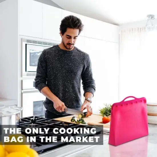 Reusable Silicone Food Storage Bags 4Pack Multipurpose 1 Gallon Storage Bag, Dishwasher Safe, Plastic and BPA Free Innovative Technology Products Corp image {2}