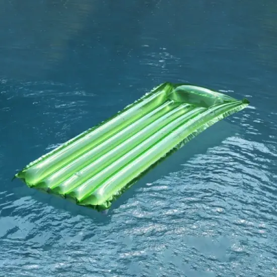 Swim Central Inflatable Reflective Sun tanner Pool Float - 72" - Green image {2}