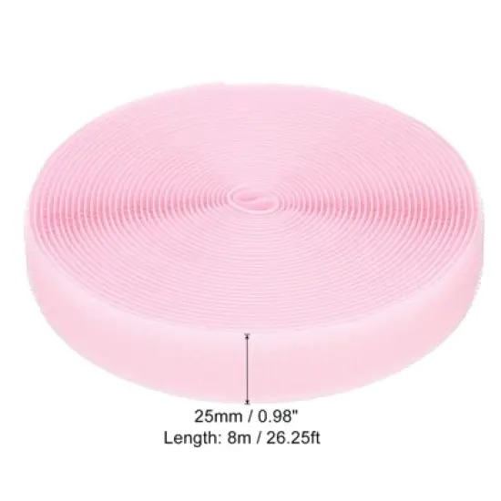Unique Bargains Hook-and-Loop Fasteners Classroom Carpet Marking Strips 26.25 ft Pink image {1}