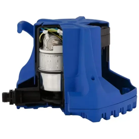 Little Giant 14942691 Swimming Pool Cover Automatic Submersible Excess Water Pump with Carrying Handle and 25' Electrical Cord - Blue image {3}