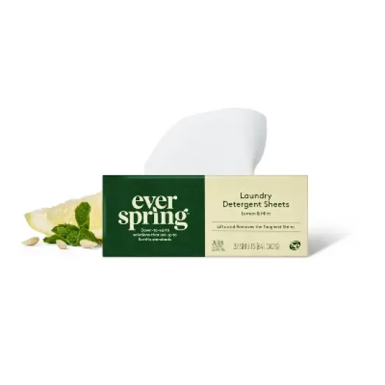 Lemon & Mint Laundry Detergent Sheets - 64 Loads - Everspring&trade; image {1}