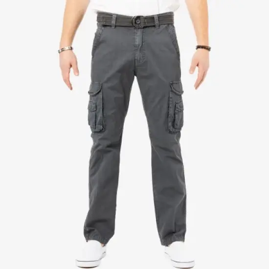 X RAY Men's Belted Classic Fit Cargo Pants image {13}