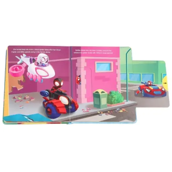 Spidey and His Amazing Friends: Go Team Spidey! Board Book with Flaps and Sliding Pieces (Board Book) image {5}